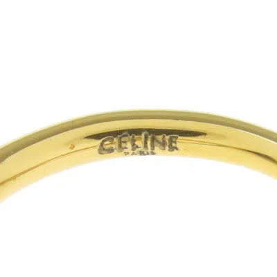 Pre-owned Celine Gold Metal Band Ring ()