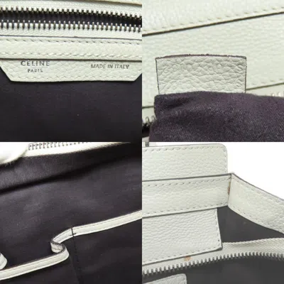 Pre-owned Celine Light Gray Leather Tote Bag ()