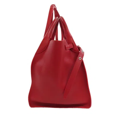 Pre-owned Celine Red Color Leather Tote Bag ()