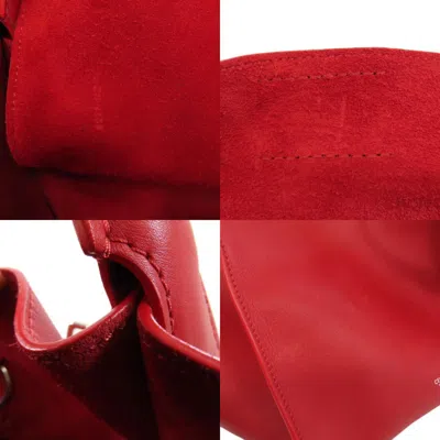 Pre-owned Celine Red Color Leather Tote Bag ()