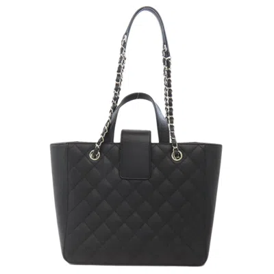 Pre-owned Chanel Black Leather Tote Bag ()