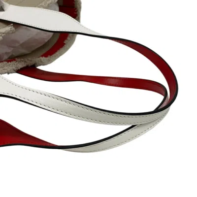 Pre-owned Christian Louboutin Beige Canvas Leather Tote Bag ()
