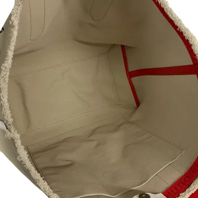 Pre-owned Christian Louboutin Beige Canvas Leather Tote Bag ()