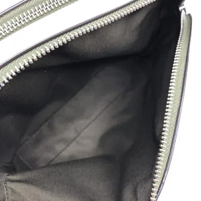 Pre-owned Coach Blue Green White Signature Line Shoulder Bag ()