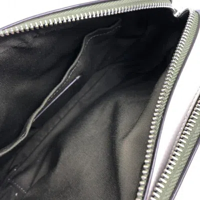 Pre-owned Coach Blue Green White Signature Line Shoulder Bag ()
