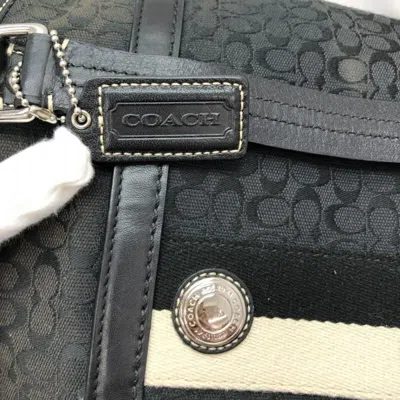Pre-owned Coach Signature Black Blue Signature Line Tote Bag ()