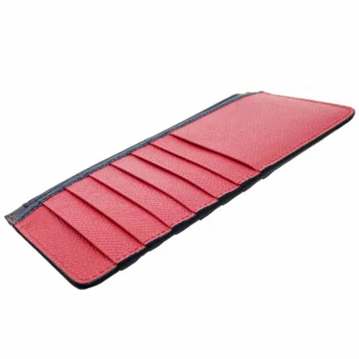 Pre-owned Dolce & Gabbana Multi-color Navy Red Color Leather Coin Purse/coin Case ()