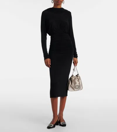 Roger Vivier Belle Vivier Crystal Buckle Slingback Pumps In Black