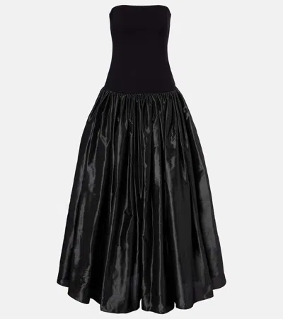Coperni Strapless Princess Dress Side Pockets In Black