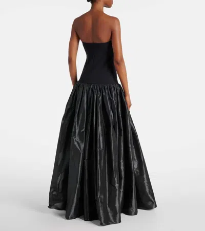 Coperni Strapless Princess Dress Side Pockets In Black