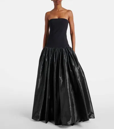 Coperni Strapless Princess Dress Side Pockets In Black