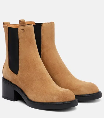 Tod's Gomma T60 73l Calfskin Leather Tronchetto In Brown
