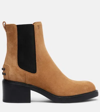 Tod's Gomma T60 73l Calfskin Leather Tronchetto In Brown