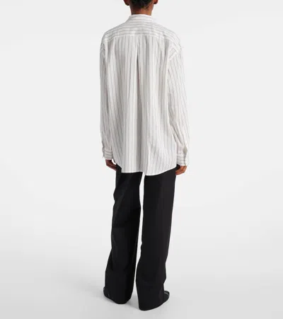 Totême Toteme Classic Stripe Button-up Shirt In White
