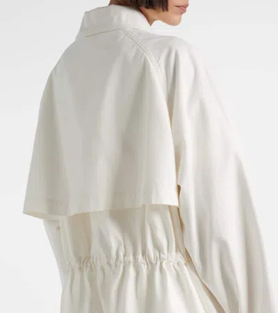 The Row Elodianna Long-sleeve Cotton Utility Jacket In White