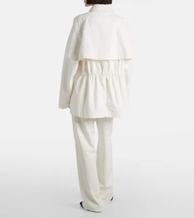 The Row Elodianna Long-sleeve Cotton Utility Jacket In White
