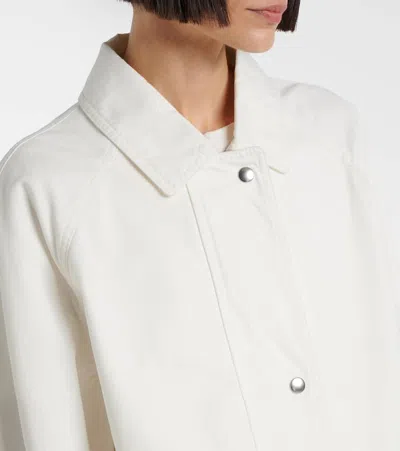 The Row Elodianna Long-sleeve Cotton Utility Jacket In White