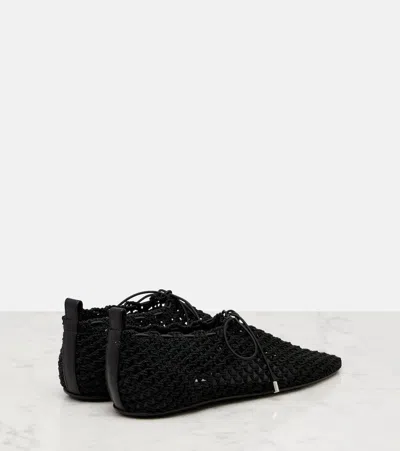 Totême Crocheted Ballet Shoes In Black