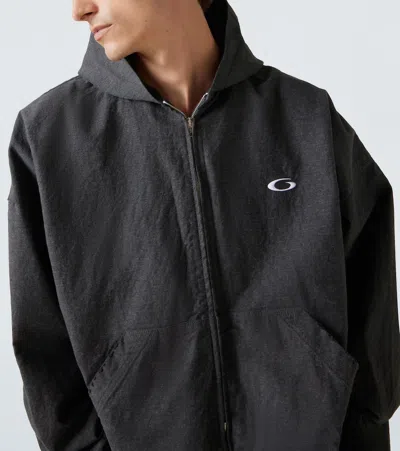 Balenciaga Men Grey Sweatshirt With Fixed Hood And Logo Detail On The Front In Cotton Man In Gray