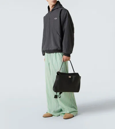 Balenciaga Men Grey Sweatshirt With Fixed Hood And Logo Detail On The Front In Cotton Man In Gray