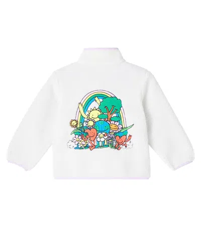 Stella Mccartney Kid - Flower Graphic Fleece Jacket In White