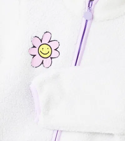 Stella Mccartney Kid - Flower Graphic Fleece Jacket In White