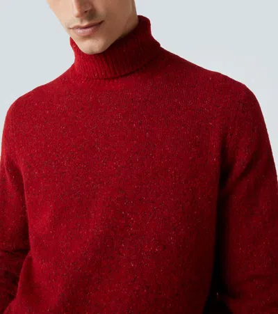 Brunello Cucinelli Cozy High Neck Knit Pullover In Red