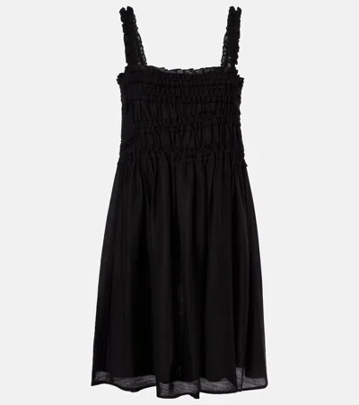 抽褶迷你连衣裙