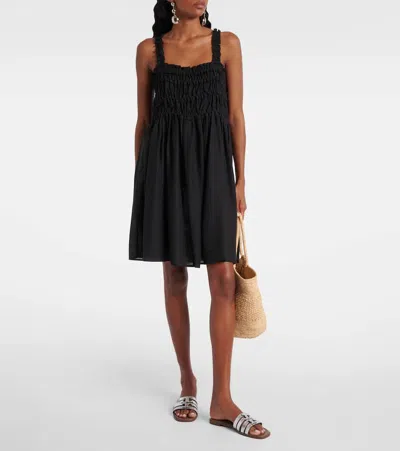 抽褶迷你连衣裙