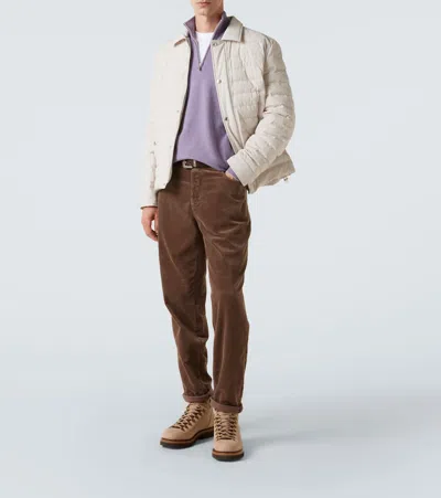 Brunello Cucinelli 'alpine' Ankle Boots Featuring Metal Eyelets In Brown