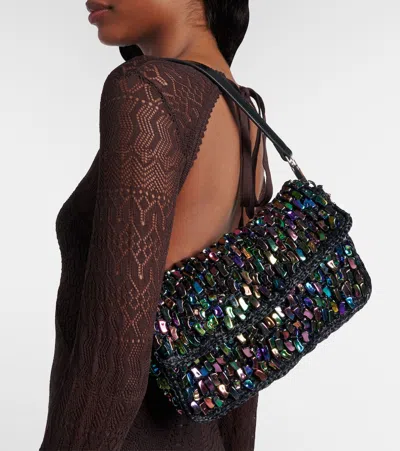 Staud Timmy Raffia Shoulder Bag