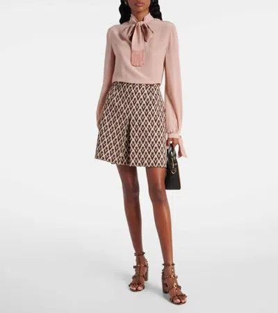 Valentino Garavani Sandalen Rockstud Aus Metallic-leder In Brown