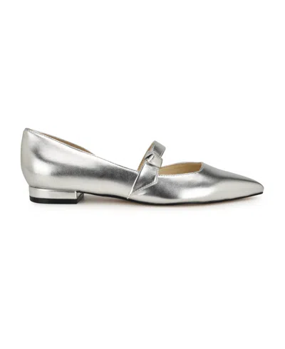 Nine West Womens Metallic Faux Leather D'orsay In Multi