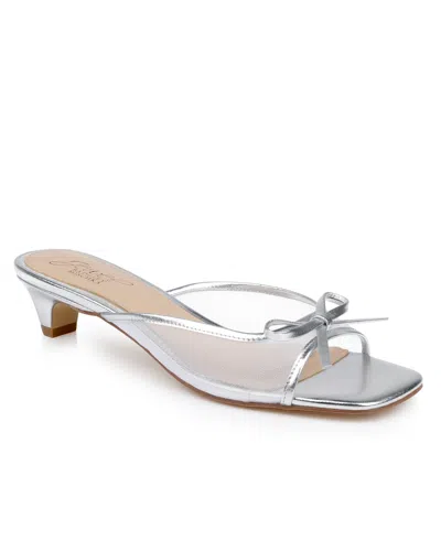Jewel Badgley Mischka Women's Felisha Evening Slide Sandals In Silver