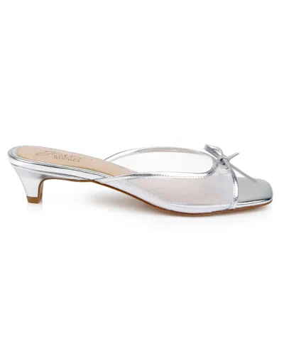 Jewel Badgley Mischka Women's Felisha Evening Slide Sandals In Silver