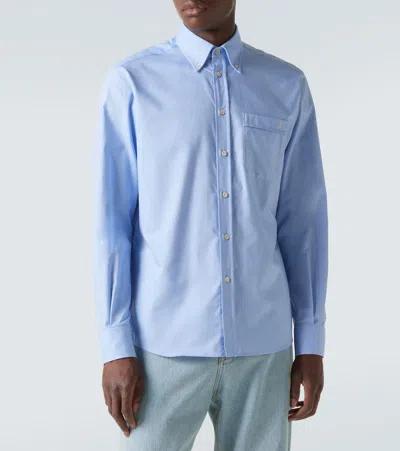 Valentino Regular Fit Pocket Shirt In Blue