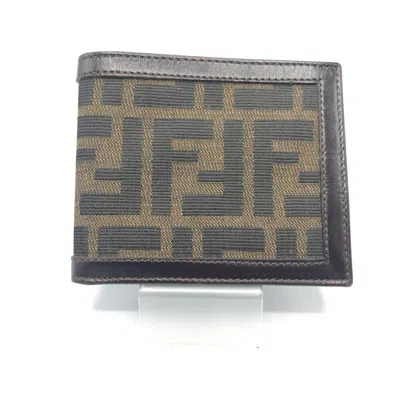 Pre-owned Fendi Zucca Brown Zucca Wallet (bi-fold) ()