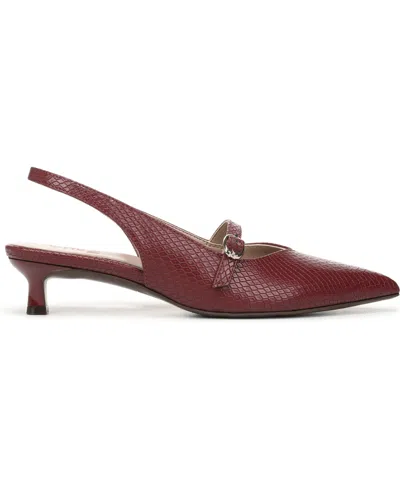 Naturalizer Women's Grayson Pointed Toe Kitten Heel Slingback Pumps In Burgundy