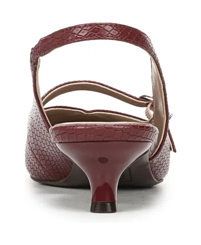 Naturalizer Women's Grayson Pointed Toe Kitten Heel Slingback Pumps In Burgundy