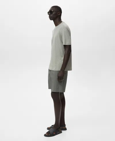 Mango Men's Slim-fit Chino Cotton Bermuda Shorts In Gray