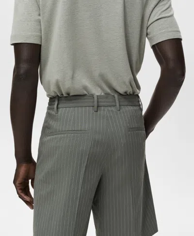 Mango Men's Slim-fit Chino Cotton Bermuda Shorts In Gray