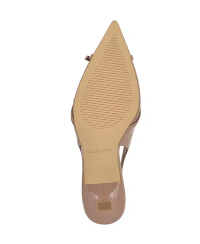 Calvin Klein Women's Tulissa Tapered Heel Slingback Pumps In Neutral