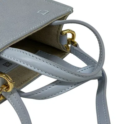 Pre-owned Givenchy Blue Canvas Leather Tote Bag ()