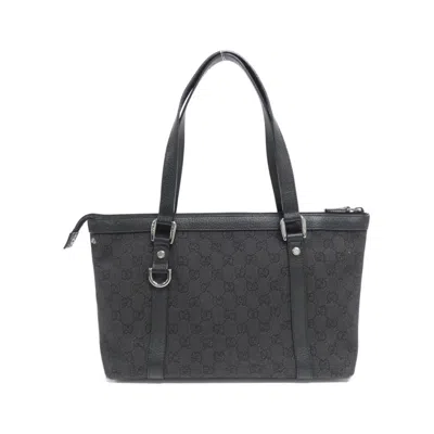Pre-owned Gucci Black Denim Shoulder Bag ()