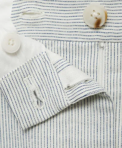 Mango Women's Straight-fit Linen-blend Suit Pants In White