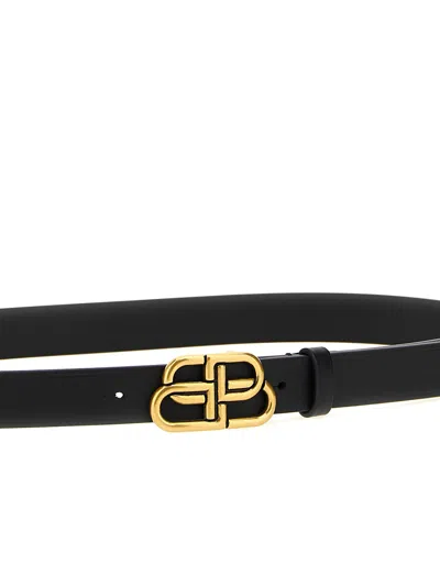 Balenciaga Bb Thin Belts Black