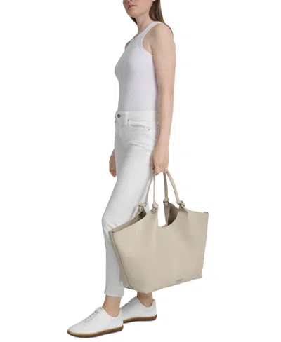 Dkny Paula Commuter Medium Sleek Tote In Neutral