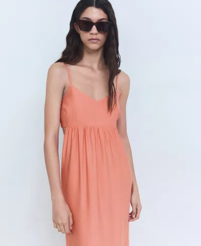 Mango Women's Cut-out Midi Dress In Orange