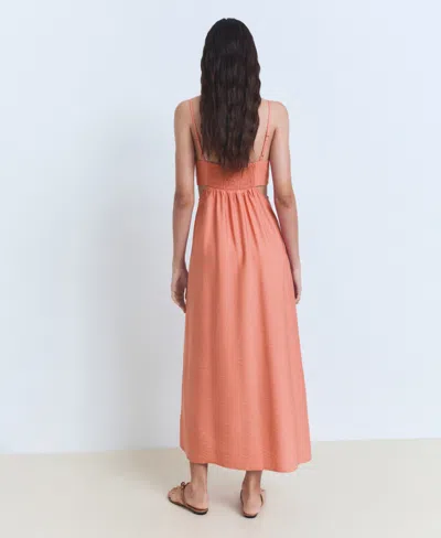 Mango Women's Cut-out Midi Dress In Orange