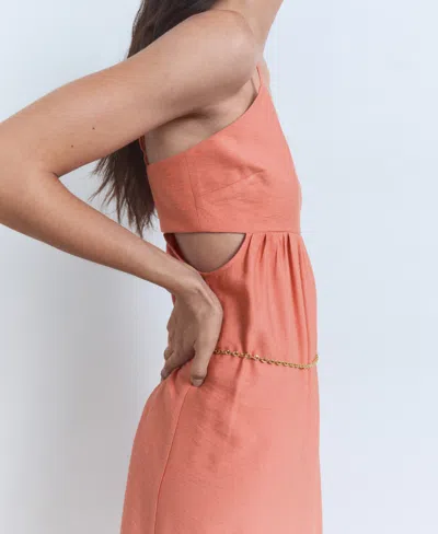 Mango Women's Cut-out Midi Dress In Orange